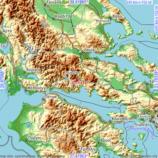 Topographic map of Ámfissa