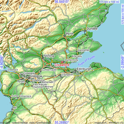 Topographic map of Crossford