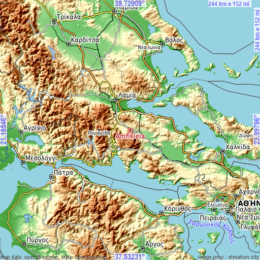 Topographic map of Amfíkleia