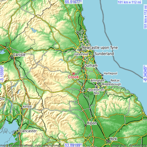 Topographic map of Crook
