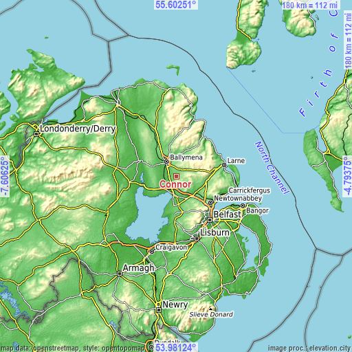 Topographic map of Connor
