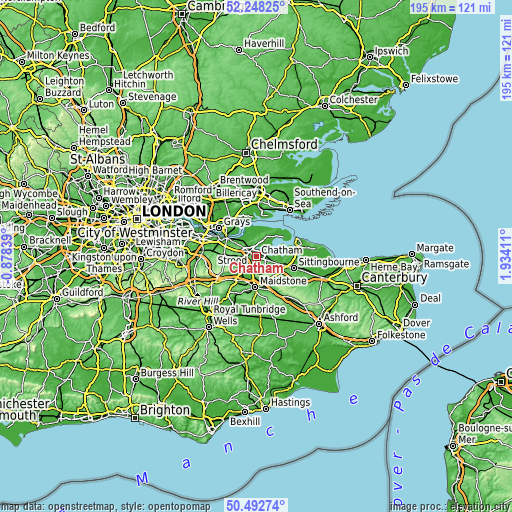 Topographic map of Chatham