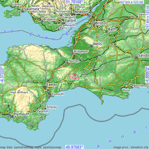 Topographic map of Chard