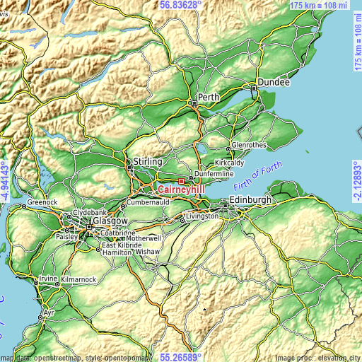 Topographic map of Cairneyhill