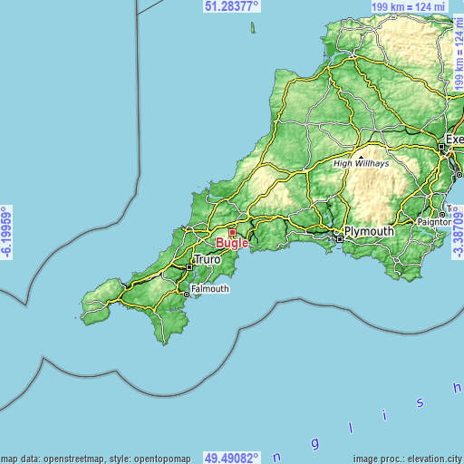 Topographic map of Bugle