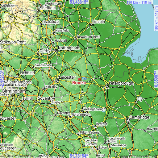 Topographic map of Brooke