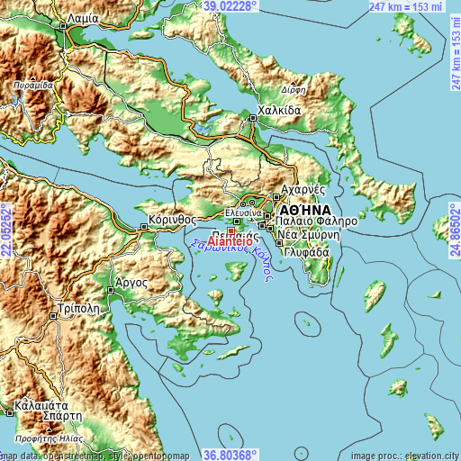 Topographic map of Aiánteio