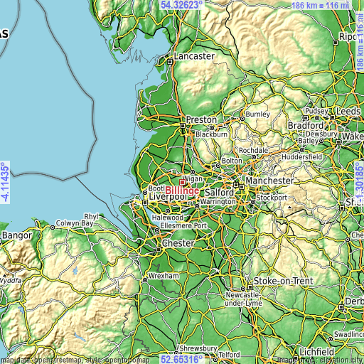 Topographic map of Billinge