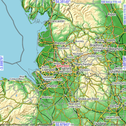 Topographic map of Atherton