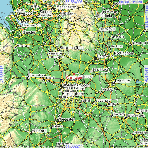 Topographic map of Armitage