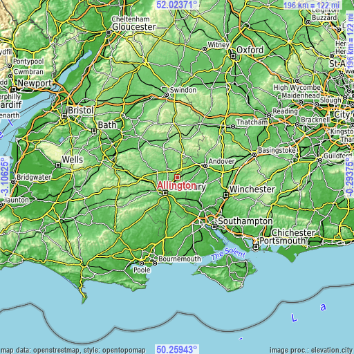 Topographic map of Allington