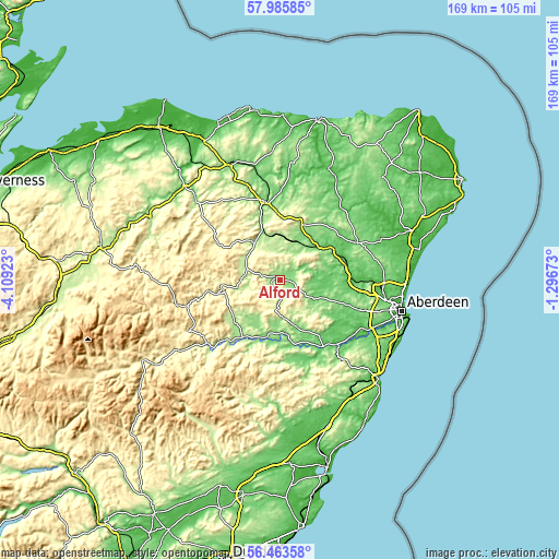 Topographic map of Alford