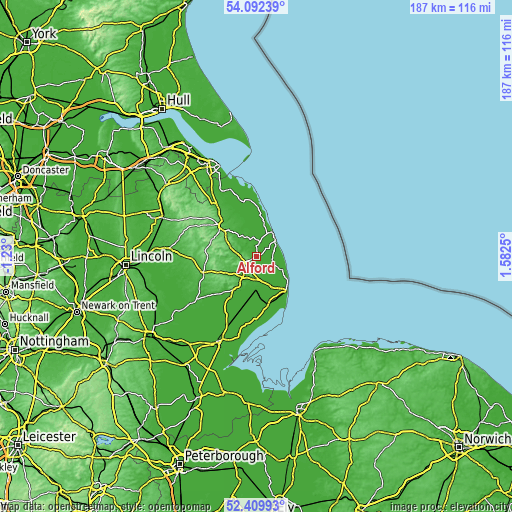 Topographic map of Alford