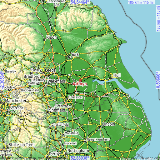 Topographic map of Airmyn