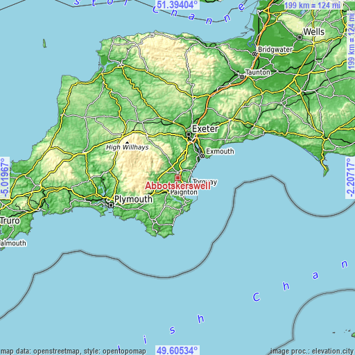 Topographic map of Abbotskerswell