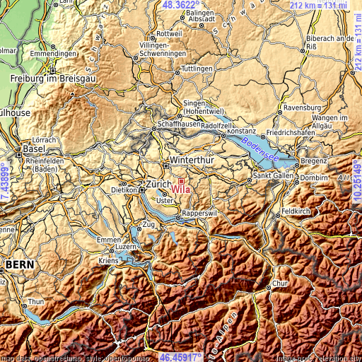 Topographic map of Wila