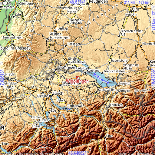 Topographic map of Wigoltingen