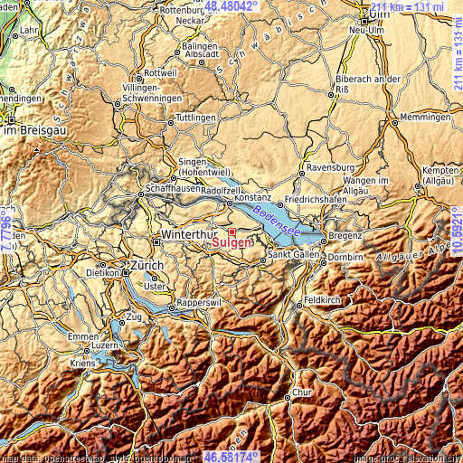 Topographic map of Sulgen