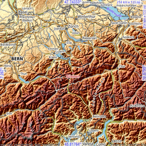 Topographic map of Silenen