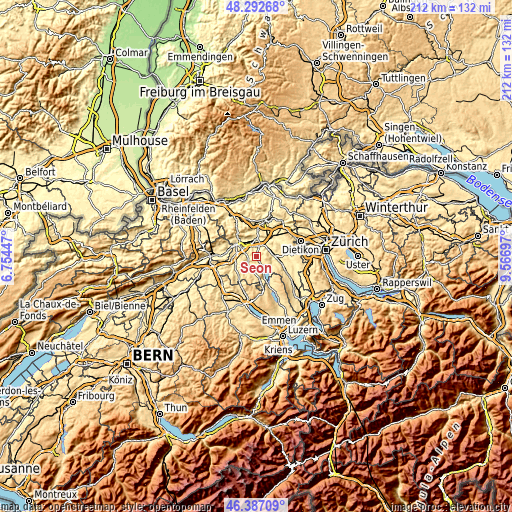 Topographic map of Seon