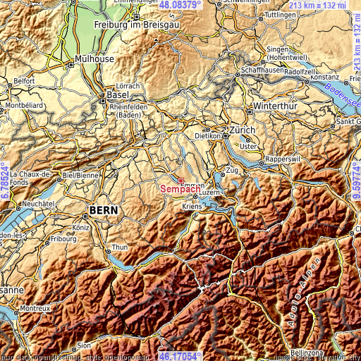 Topographic map of Sempach