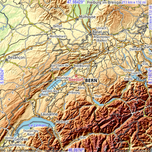 Topographic map of Seedorf