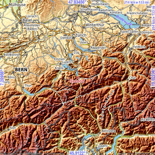 Topographic map of Seedorf