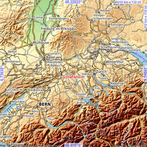 Topographic map of Schafisheim