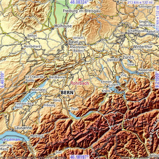 Topographic map of Rohrbach