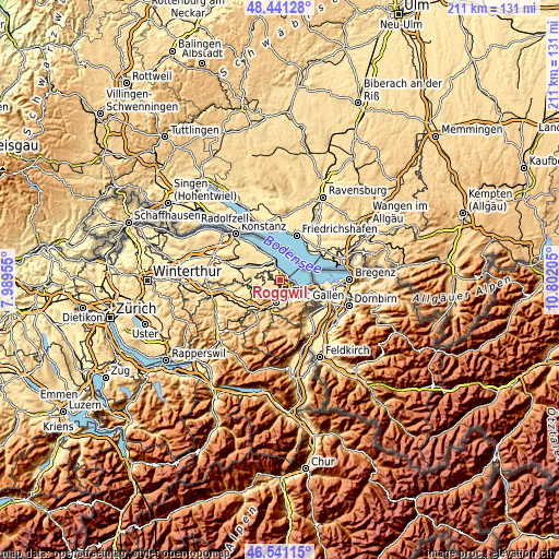 Topographic map of Roggwil