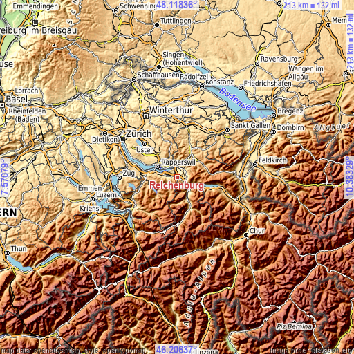 Topographic map of Reichenburg