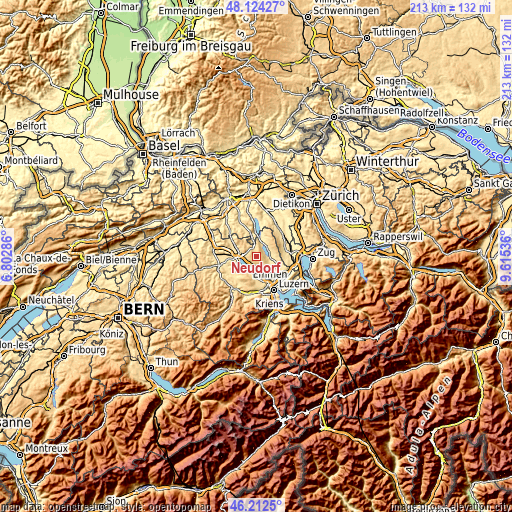 Topographic map of Neudorf