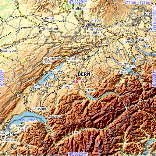 Topographic map of Muri