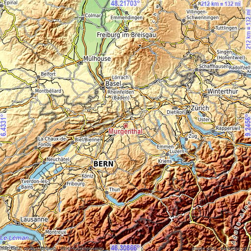 Topographic map of Murgenthal