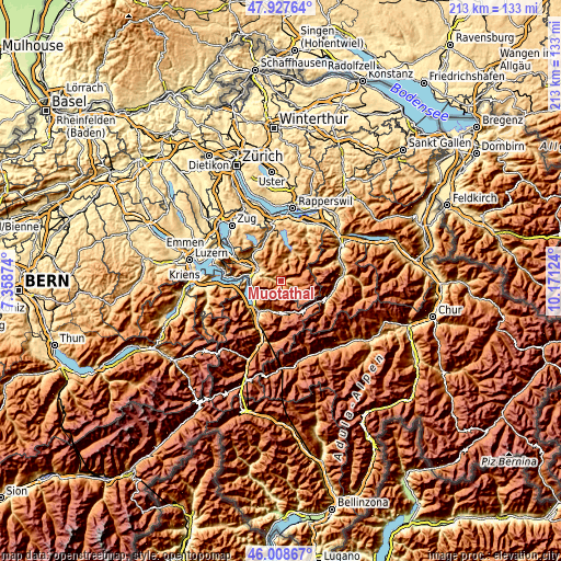 Topographic map of Muotathal