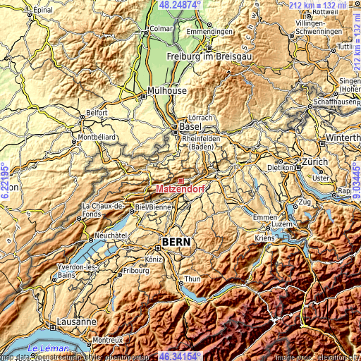 Topographic map of Matzendorf