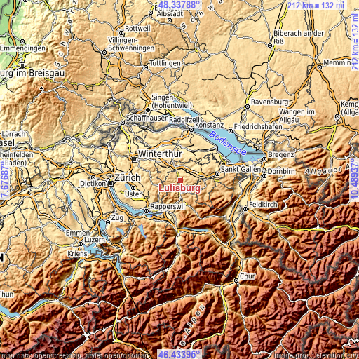Topographic map of Lütisburg