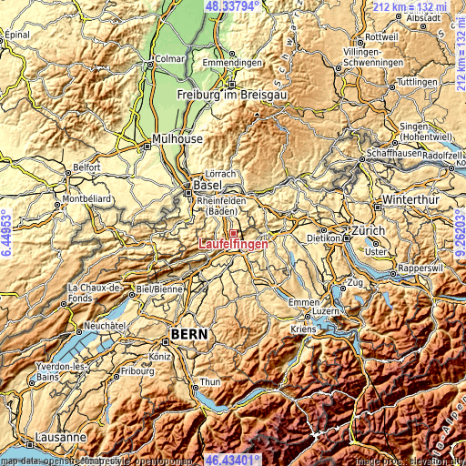 Topographic map of Läufelfingen