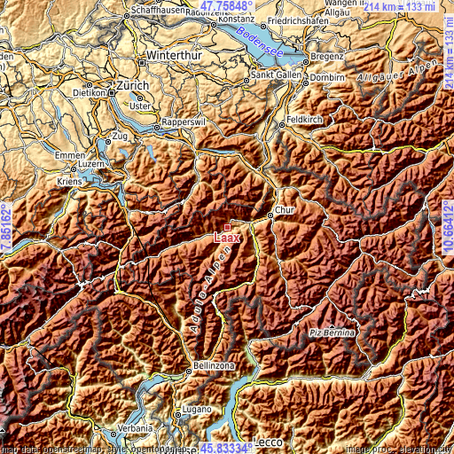 Topographic map of Laax