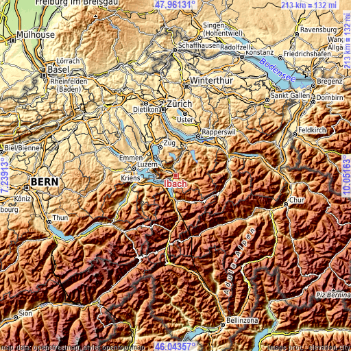 Topographic map of Ibach