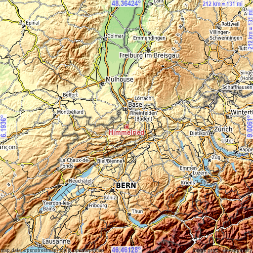 Topographic map of Himmelried