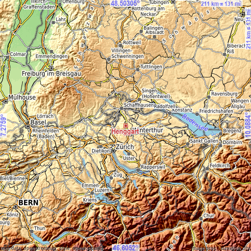 Topographic map of Henggart