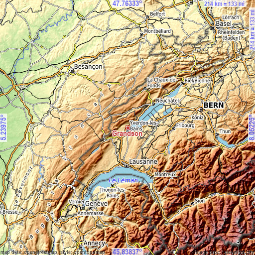 Topographic map of Grandson