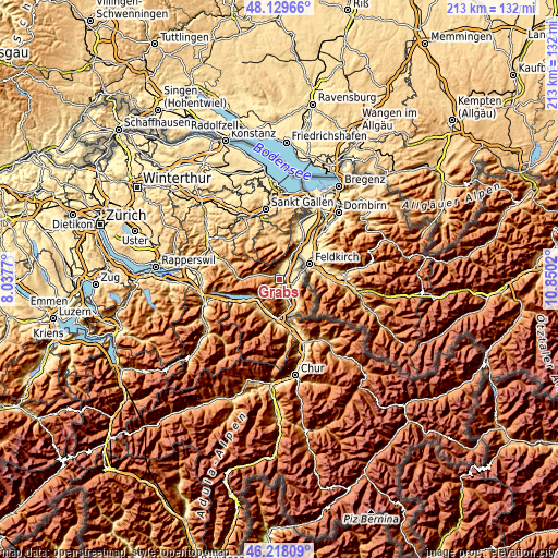 Topographic map of Grabs