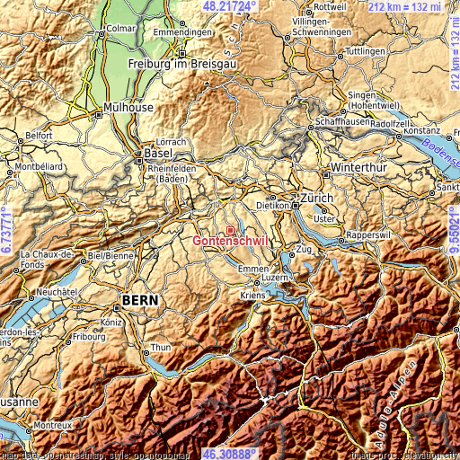 Topographic map of Gontenschwil