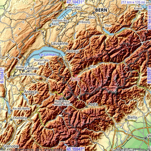 Topographic map of Fully