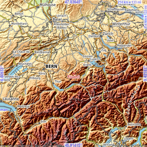 Topographic map of Flühli