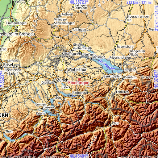 Topographic map of Fischingen