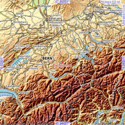 Topographic map of Escholzmatt