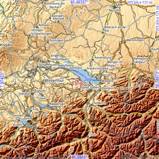 Topographic map of Egnach